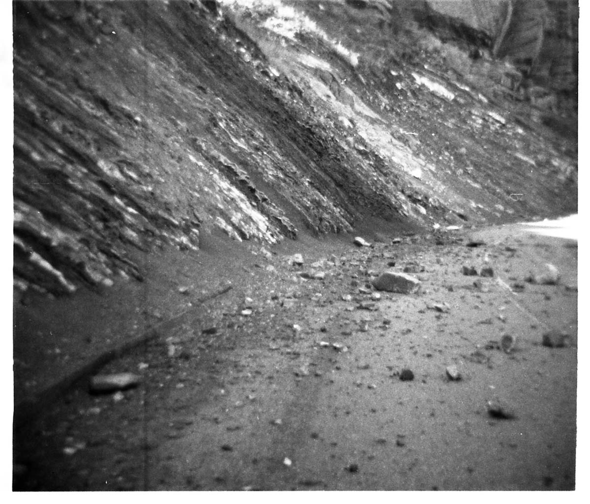 BW photos of rock slides in Kolob Canyons - 110mm.