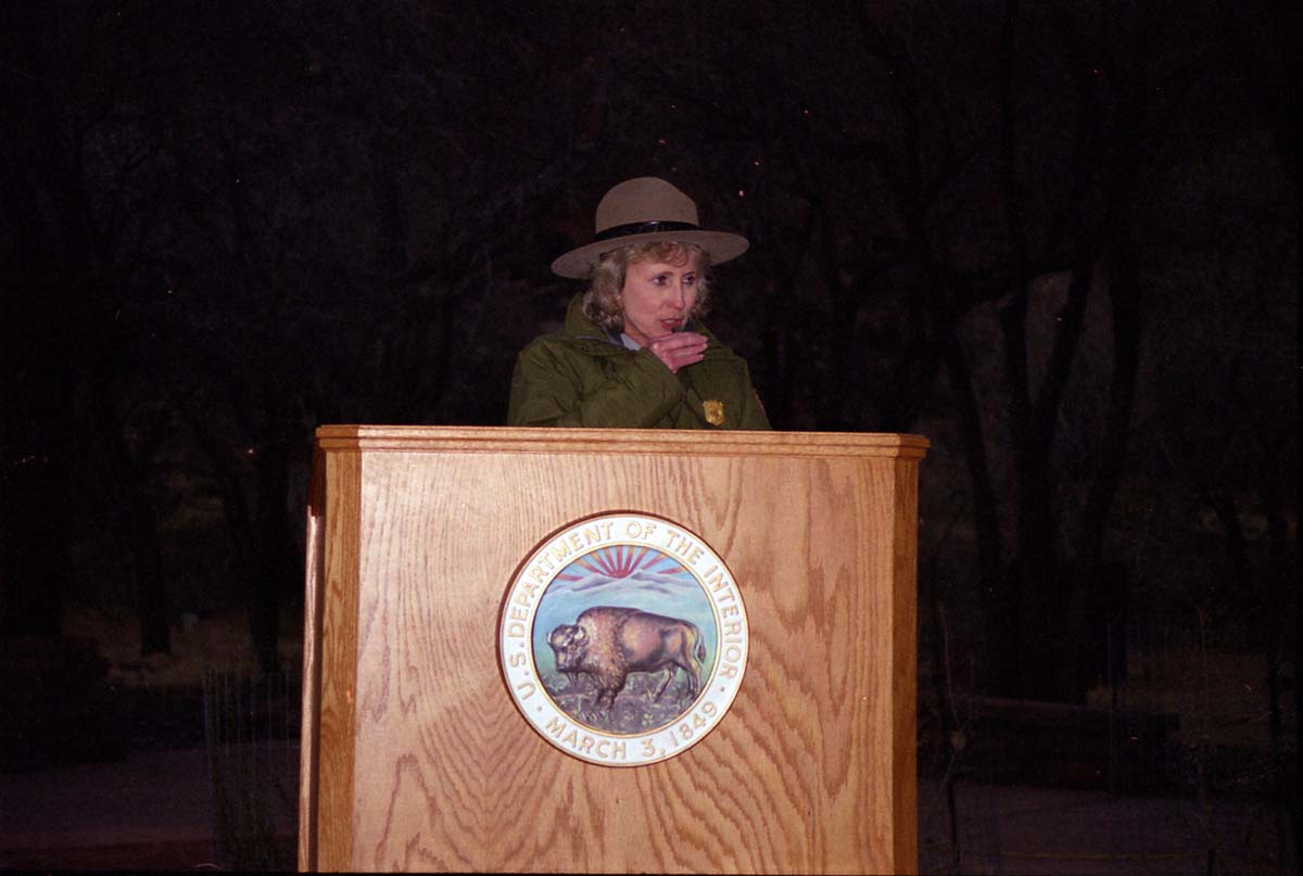 Color Photos of the ceremony surrounding the Olympic Torch passing through Zion.