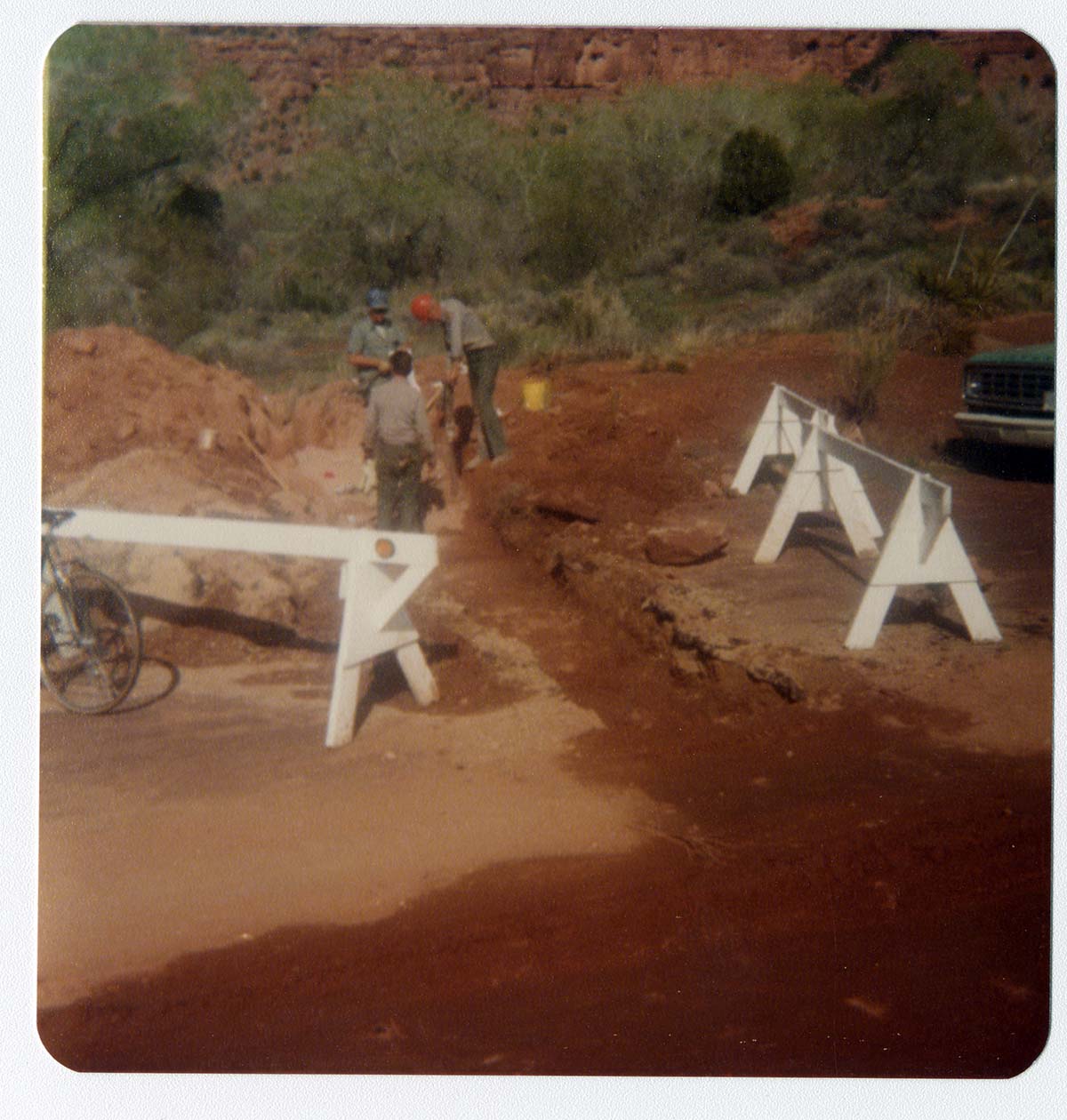 The Springdale water pipeline during construction.