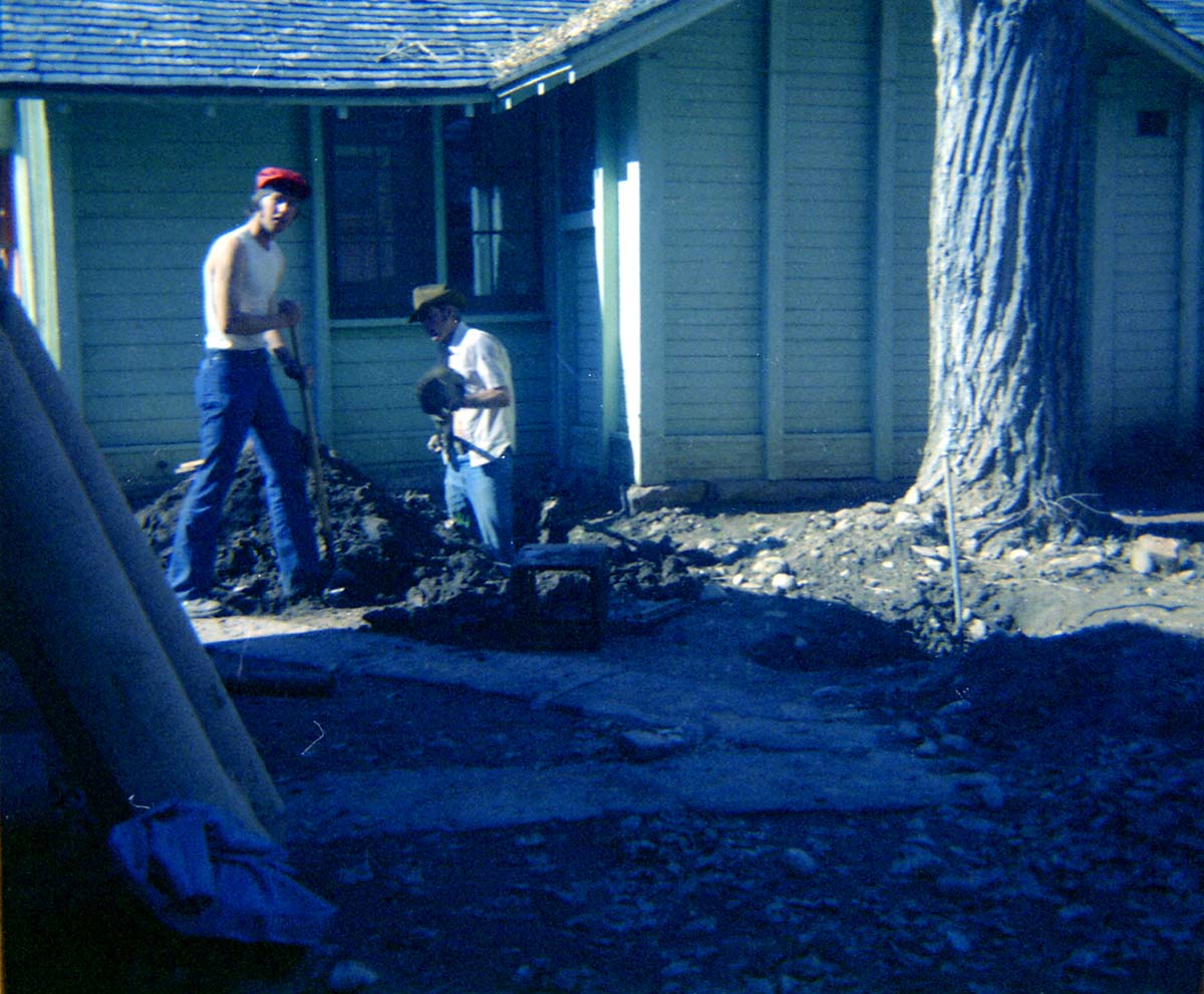 Workers during the utilities project at Zion Lodge.