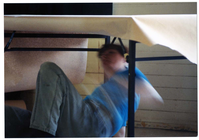 Personnel conducting rehab work at the Zion Inn (Nature Center).