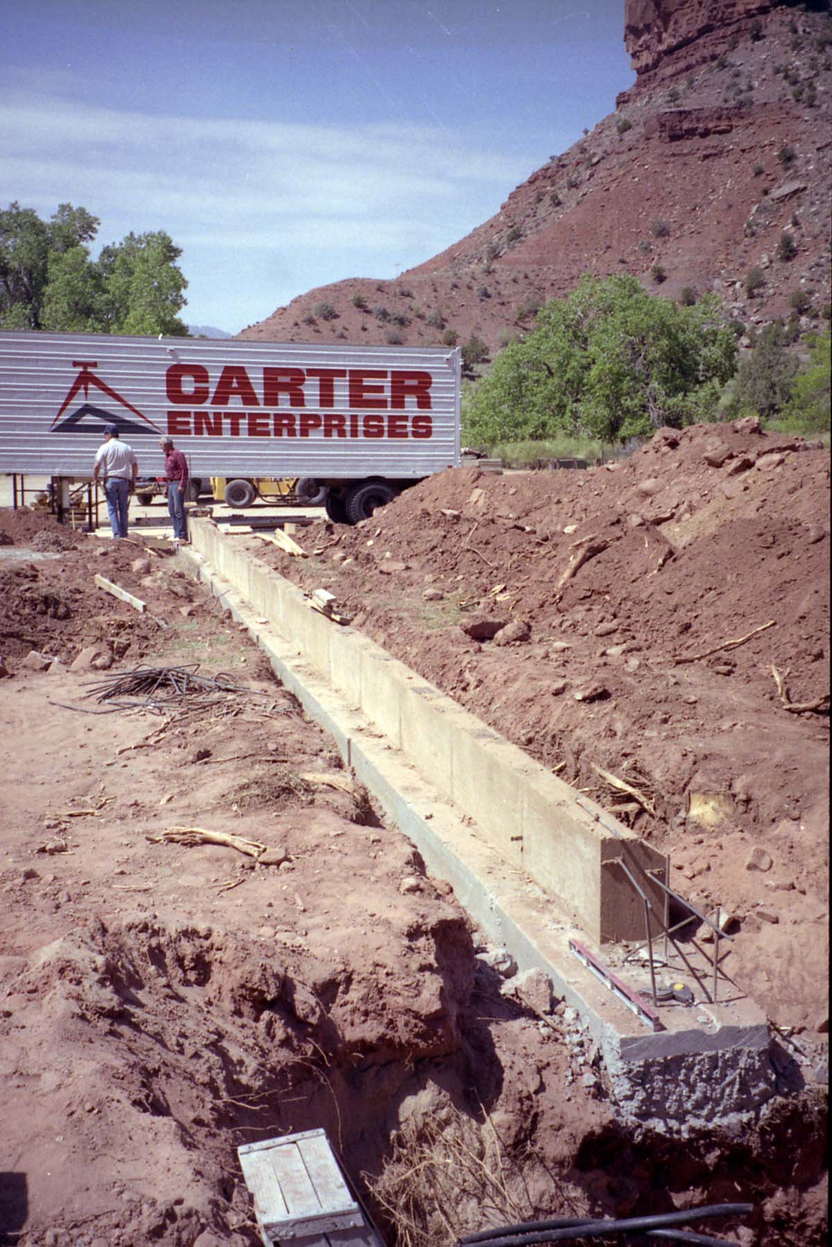 Color Photos of groundbreaking ceremony for remodeling of headquarters / visitor center building.