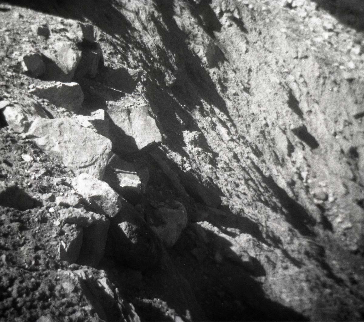 BW photos of rock slides in Kolob Canyons - 110mm.