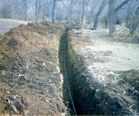The utilities project at Zion Lodge in progress.