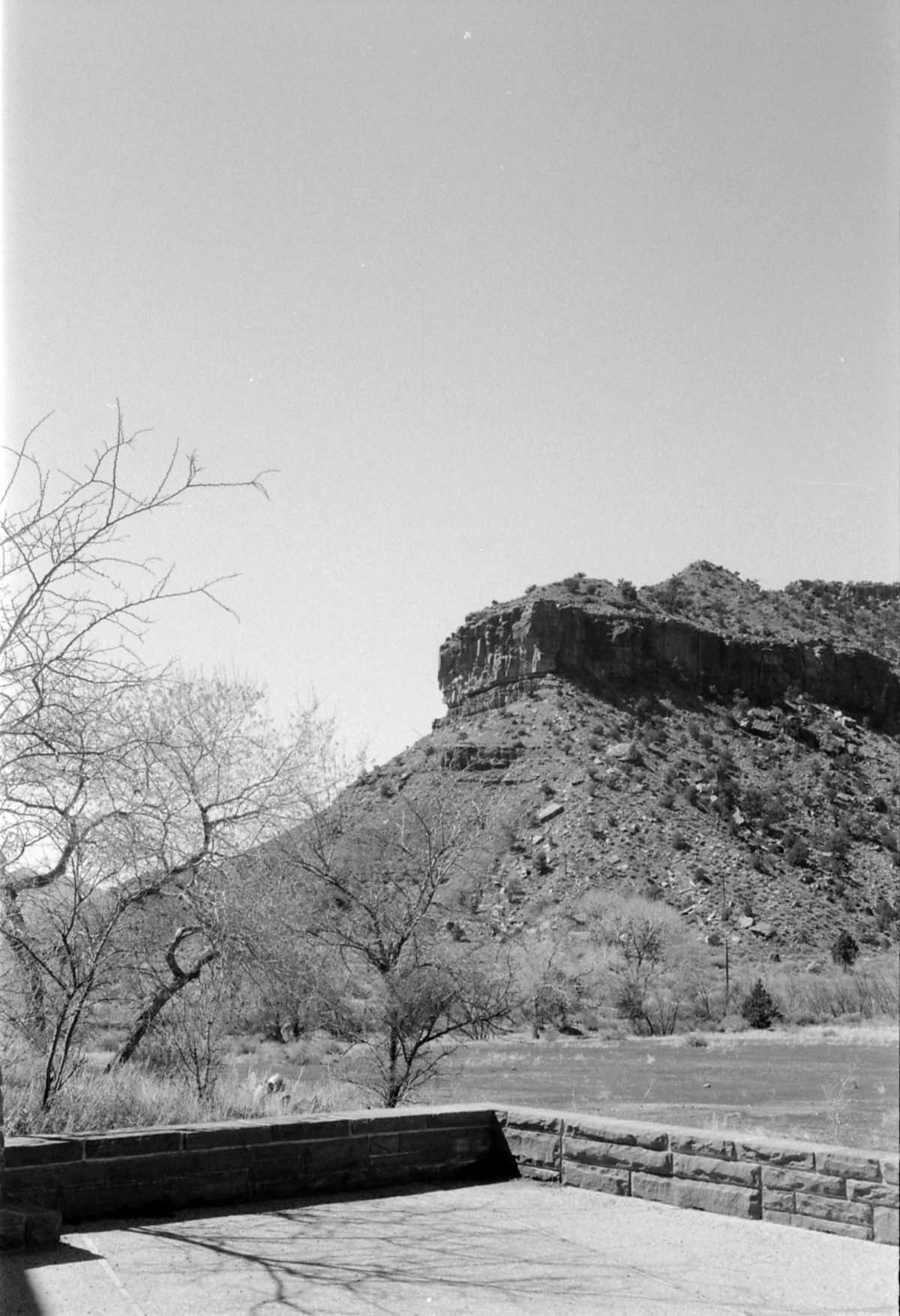 BW Photos of the Temple of Sinawava - 35mm. [West Temple and Towers of the Virgin near Mission 66 Visitor Center and Museum?]