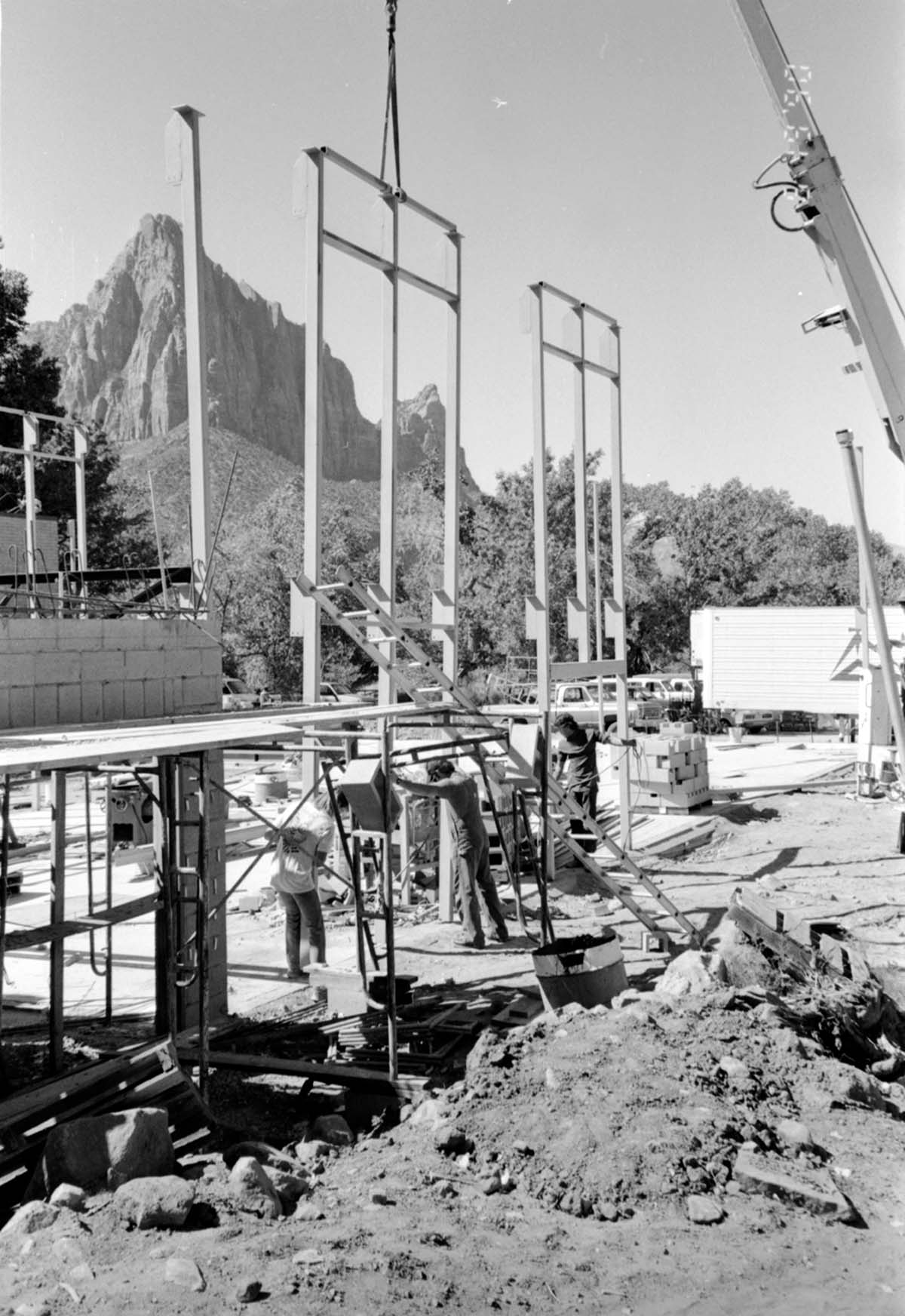 Construction of headquarters addition.