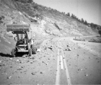 BW photos of rock slides in Kolob Canyons - 110mm.