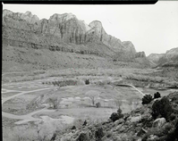 Watchman Campground completed from across Virgin River, below South Campground.