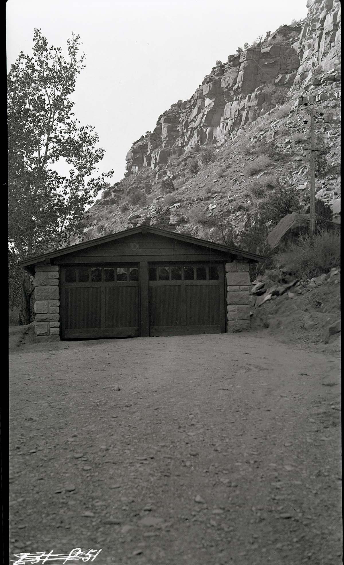 Garage and woodshed completed.