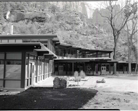 Reconstructed lodge after burning down on January 28, 1966.