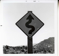 Winding road ahead in Kolob Canyon.