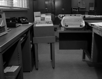 Rack invented by Alan Anderson for displaying pamphlets and information literature for the public - for possible incentive award.