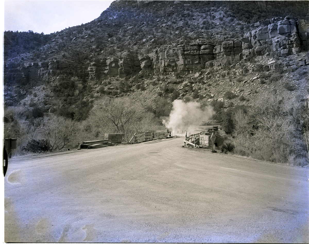 Blasting Old Bridge Curb.