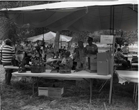 BW Photos of visitors, presenters, and activities at the folk life festival.