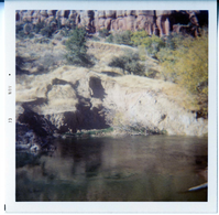 Pond of contaminated water or waste.