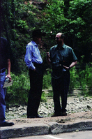 Color Photos of the official launch of the Zion shuttle system- same day as the new visitor center opening.