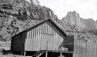 Overflow warehouse, Civilian Conservation Corps (CCC) site, east bank of the Virgin River warehouses, Building 91.