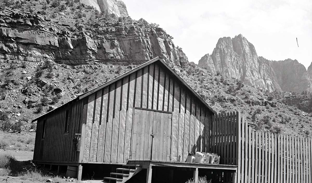 Overflow warehouse, Civilian Conservation Corps (CCC) site, east bank of the Virgin River warehouses, Building 91.
