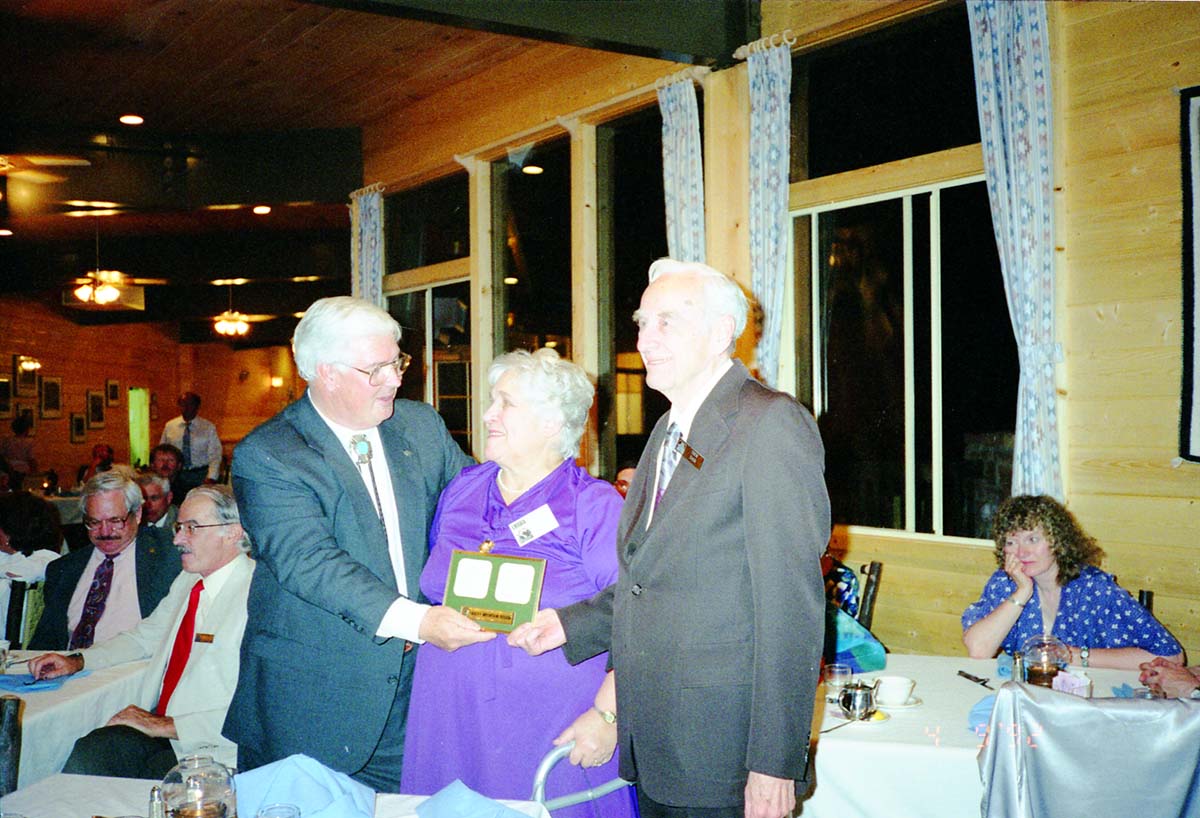 Color Photos of awards ceremony.