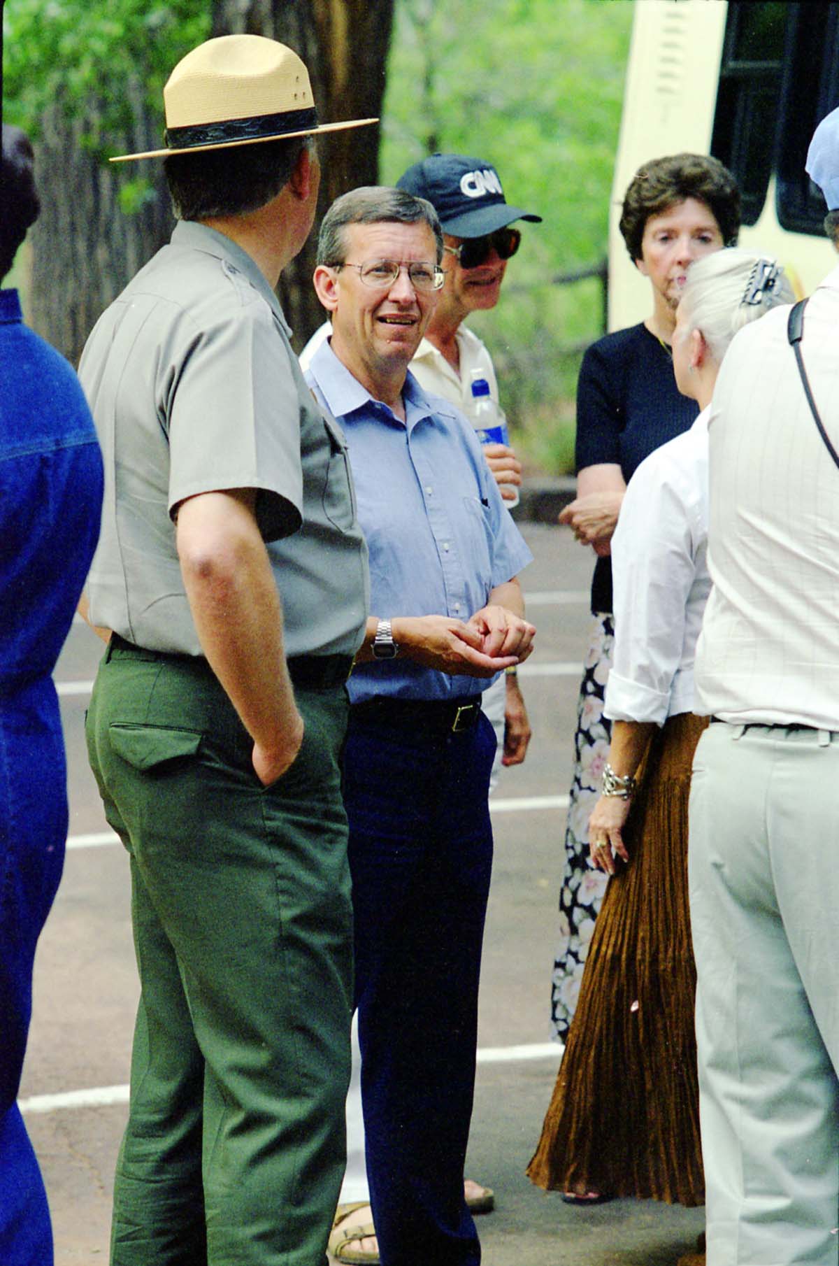 Color Photos of the official launch of the Zion shuttle system- same day as the new visitor center opening.