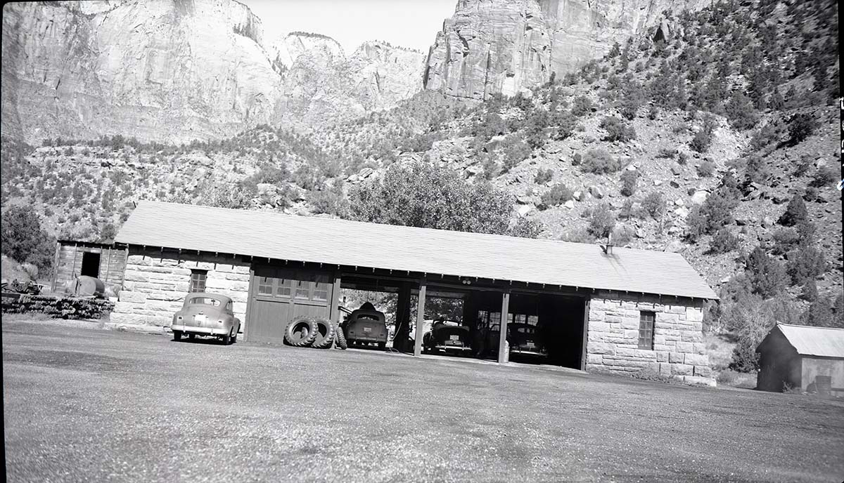 Reconstruction of machine shop, Building 77 at maintenance area, after fire of January 3, 1953.