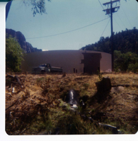 Repainting the exterior of the million gallon water tank at Birch Creek.