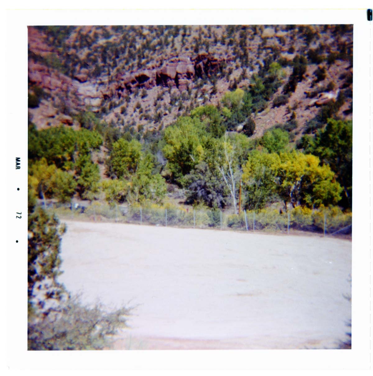 Maintenance compound from hillside above.