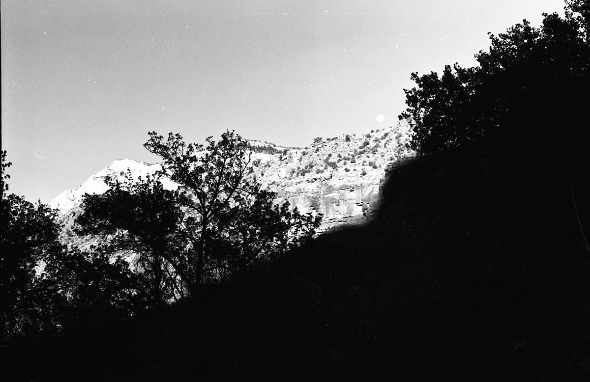 BW Photos of general interior views of Zion Canyon - 35mm.