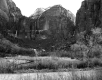 Four waterfalls in Heaps Canyon below Emerald Pools.
