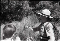 BW Photos of Junior Ranger Activities in Zion.