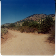 Dirt road and landscape in Kolob Canyon.