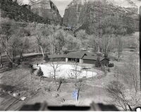Zion Lodge swimming pool prior to demolition.