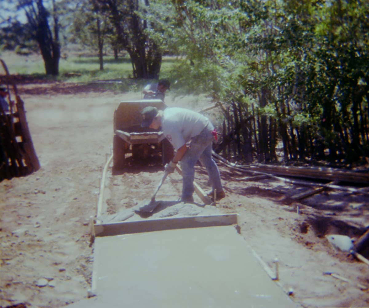 Color Photos of trail construction at Pipe Springs.
