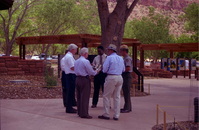 Color Photos of the official launch of the Zion shuttle system- same day as the new visitor center opening.