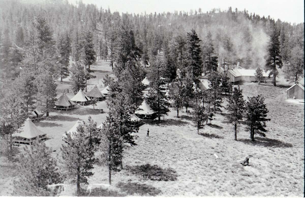 BW Photos of the Bryce Canyon Civilian Conservation Corps (CCC) camp.