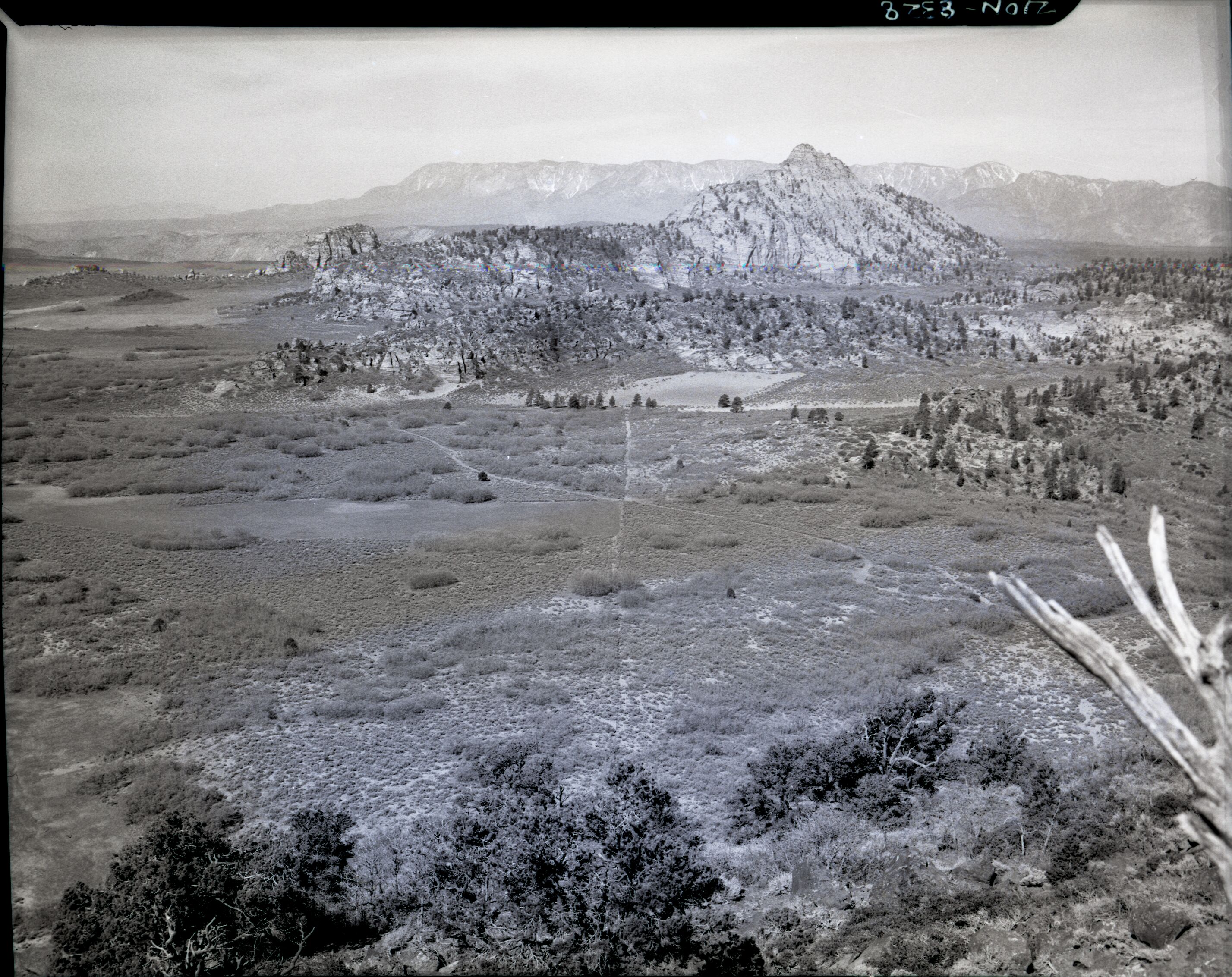 Lameraux property, land appraisal for proposed purchase, section 32, T 39 N, R 11 W, from near southeast corner; looking south, west of Firepit Knoll and Spendlove Knoll.