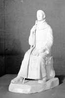 Museum exhibit - 'Father Escalante' statue by Eugene Morahan [scratches, pits]