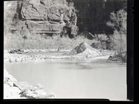 BW photos of the Virgin River Channelization Project near the Zion Lodge.