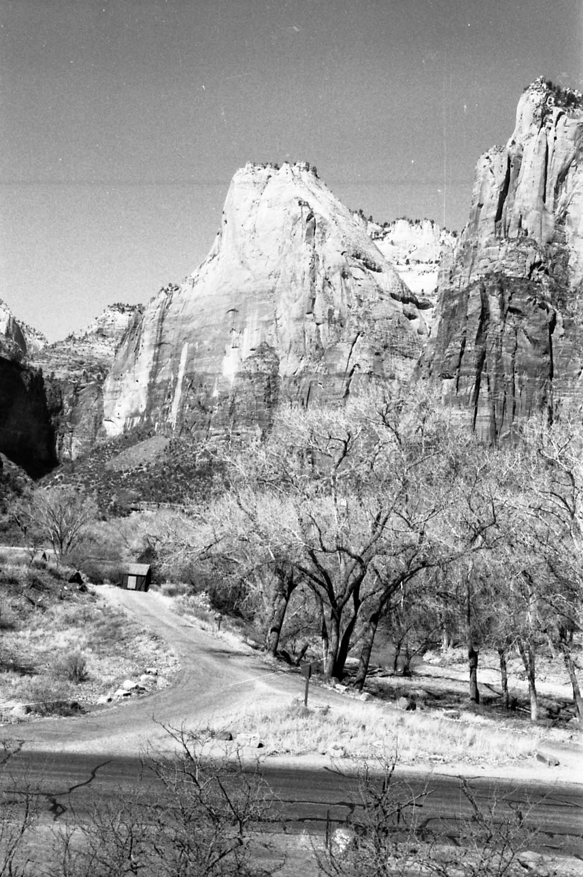 BW Photos of general interior views of Zion Canyon - 35mm.