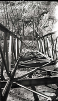 Bridge on Emerald Pools Trail during construction.
