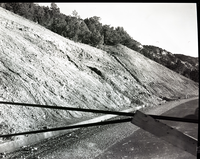 Erosion along Taylor Creek road caused by heavy winter snow and spring thaw. [Kolob Canyon]