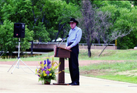 Color Photos of the opening celebration for the new visitor center - Same day as the official shuttle launch.