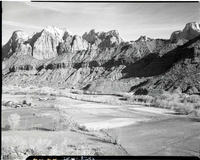 Arden Schieffer's property east of Virgin River, south of park boundary with barn