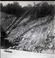 BW photos of rock slides in Kolob Canyons - 2x2.