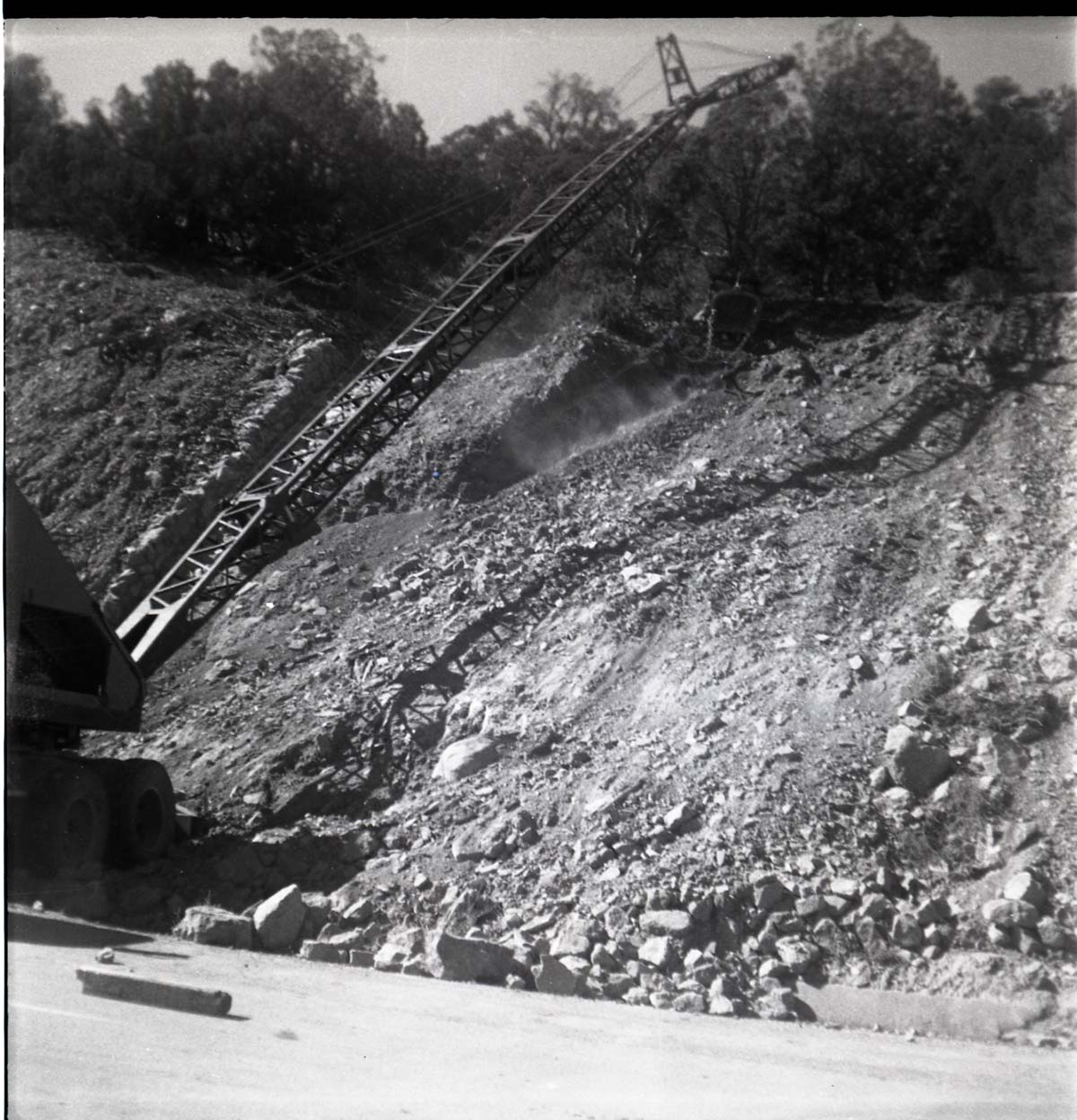 BW photos of rock slides in Kolob Canyons - 2x2.