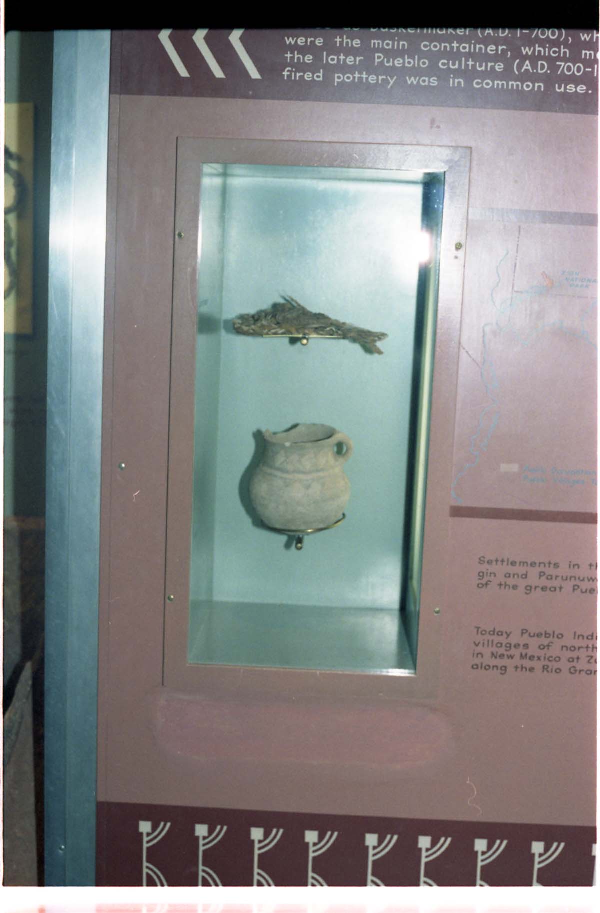 Color Photos of the old visitor center exhibits.