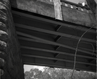 Underside of Canyon Junction vehicle bridge during construction.