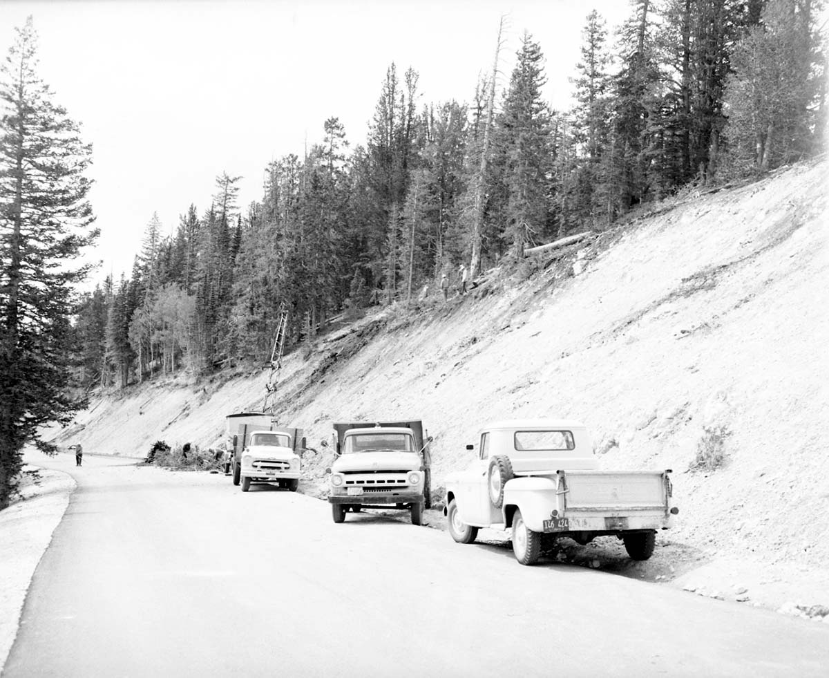 Cleanup work along rim road