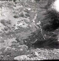 BW photos of rock slides in Kolob Canyons - 2x2.