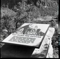 BW Photos of trailside exhibits.